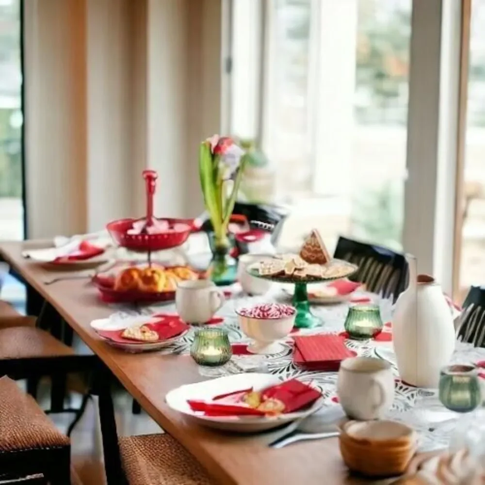 IKEA‎ VINTERFINT Paper Napkins Christmas Stripe Red Pattern 15x15